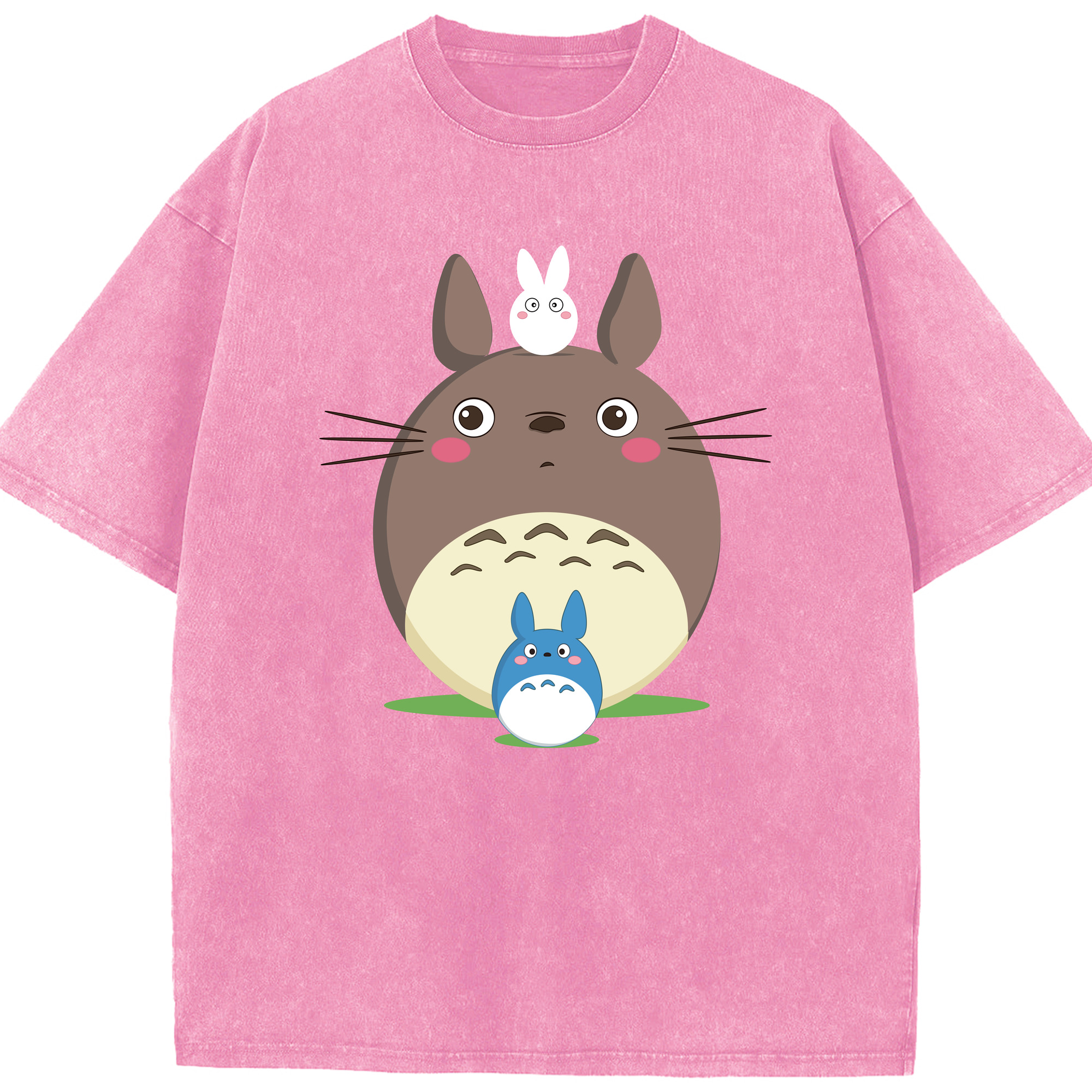 （画像用） となりのトトロ 草壁メイ 草壁サツキ My Neighbor Totoro Satsuki Kusakabe Mei Kusakabe 綿100% ヴィンテージ風 半袖Tシャツ（フロントプリント）